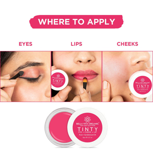 Bella Vita Organic Rose Pink 3 in 1 Tinty Blush 8g